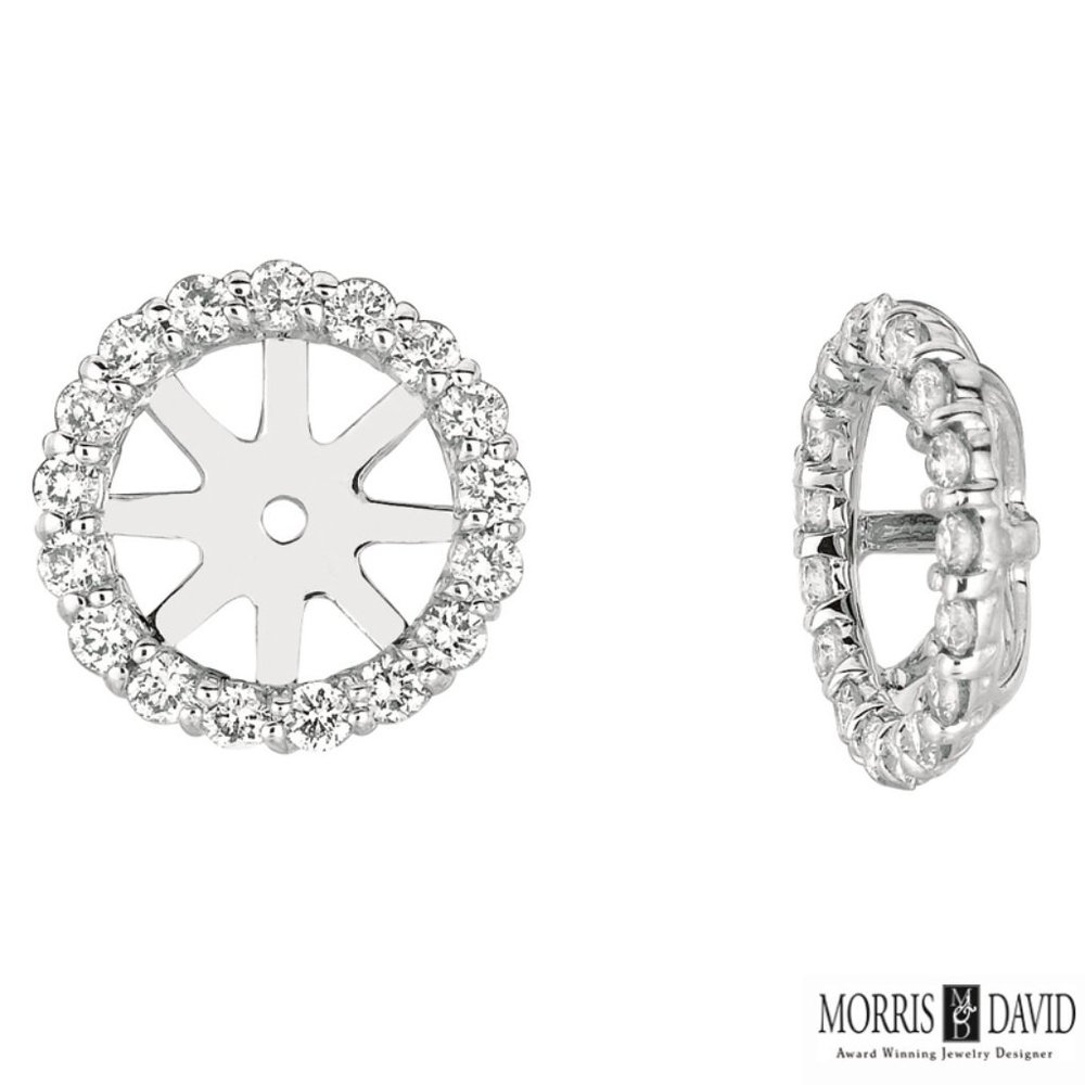 0.75 Ct 2 pointers Natural Diamond Jacket Earrings